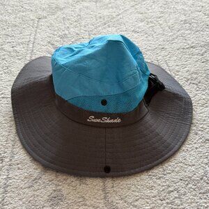 Blue and Black Sunshade Hat